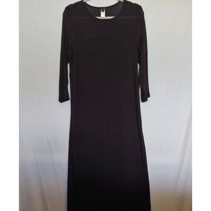 Wearever J.Jill long sleeve semi sheer maxi dress ultra high slits up sides MT